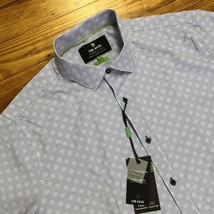 Tom Baine Performance Slim Fit XXL‎ 18-18 1/2 L/S Shirt 4-Way Stretch Stripes